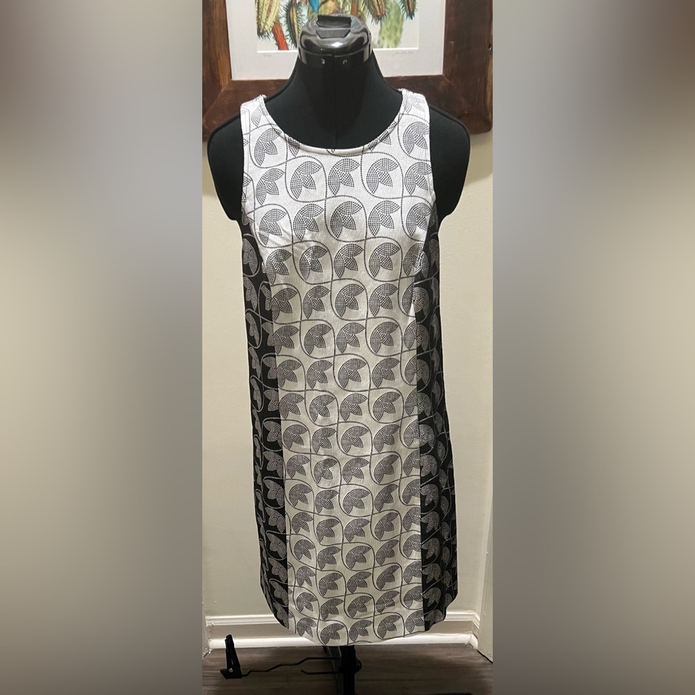 Trina Turk Black and White Geometric Dress